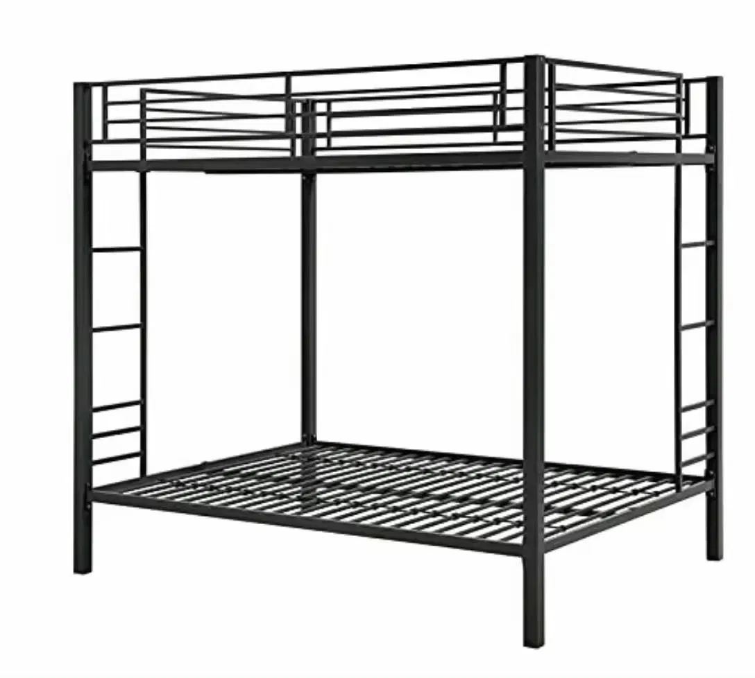 Royal Interiors Pilio Twin Metal Bunk Cot Bed Single (Bottom) + Single (Top) - Frame Only, Mattress Not Included Matte