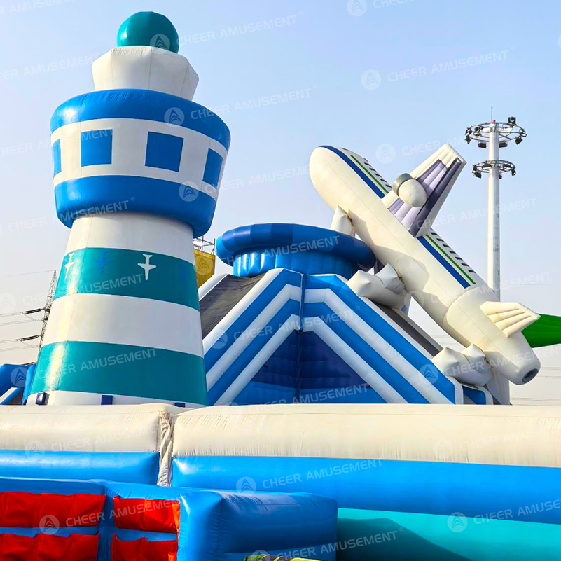 Guinness World Record Plane-Themed Inflatable Park Design and Manufacturing for Commercial Use