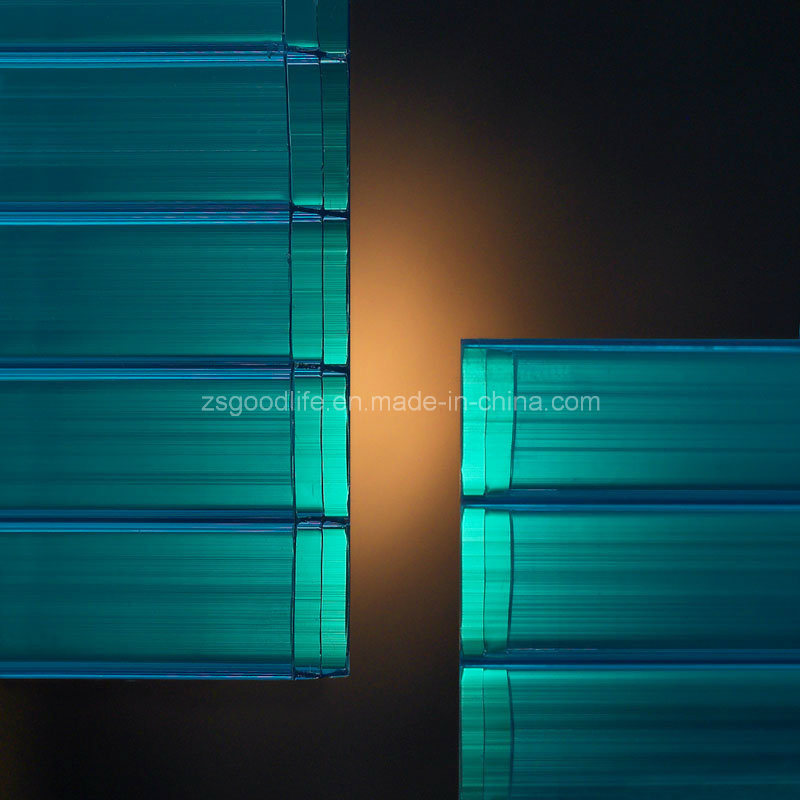 Anti-Static Green Three Wall Polycarbonate Panel for Home