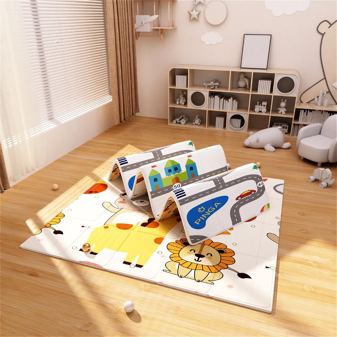 Educational Cartoon Baby Play Mat Thick Foam Floor Mat with CE Certification