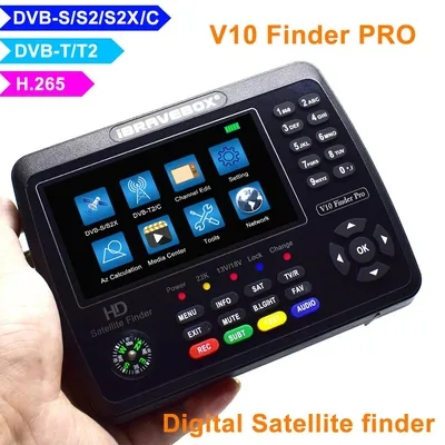 V10 Finder PRO Satellite Finder Meter 4.3'' DVB-S/S2/S2X DVB-C DVB-T2 H. 265
