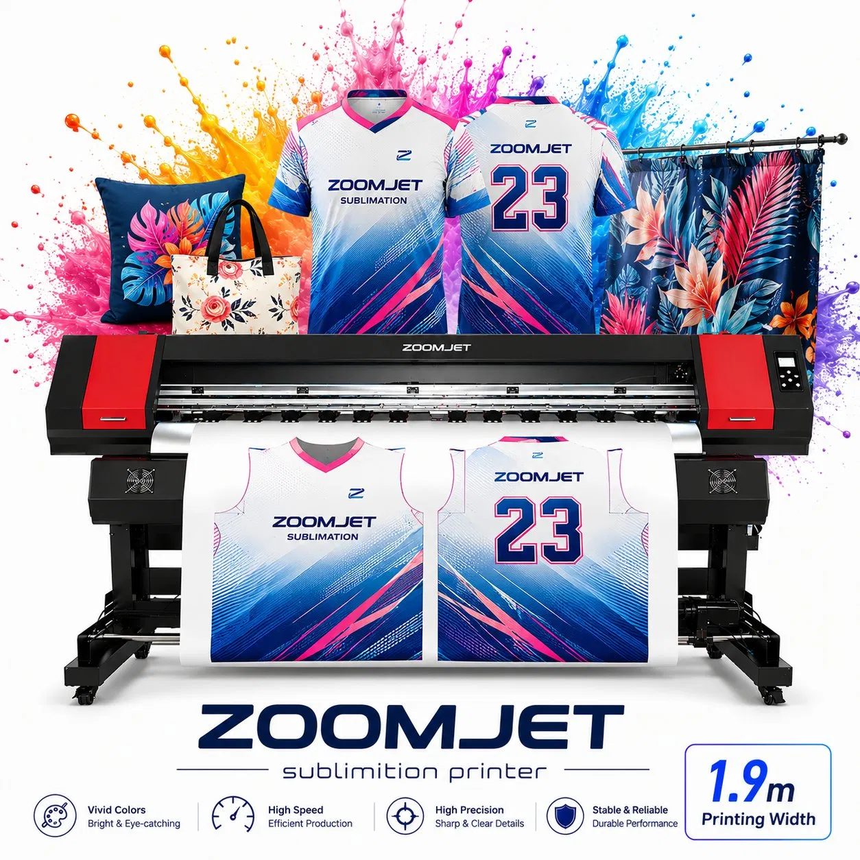 1.9m Wide Format Dye Sublimation Printing Machine XP600 Sublimation Printer for Textile Transfer Printing