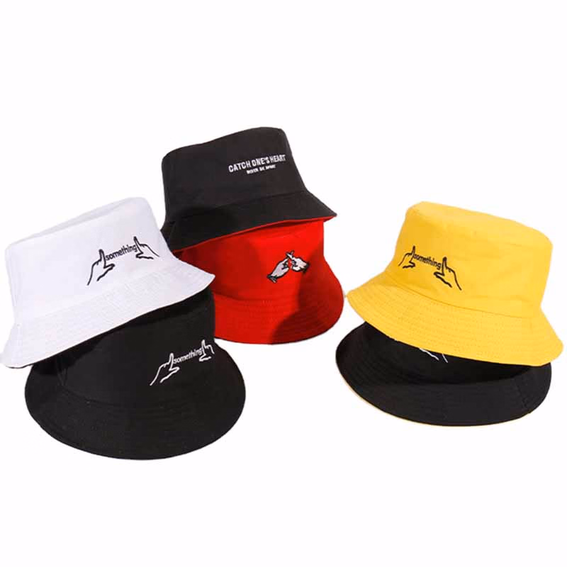 100%Cotton Custom Your Own Logo Embroidery Cheap Reversible Bucket Hats Bulk Wholesale