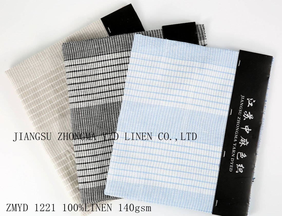 Customized Order Style Zmyd 1221 of Y/D Pure Linen Home Textile Fabric
