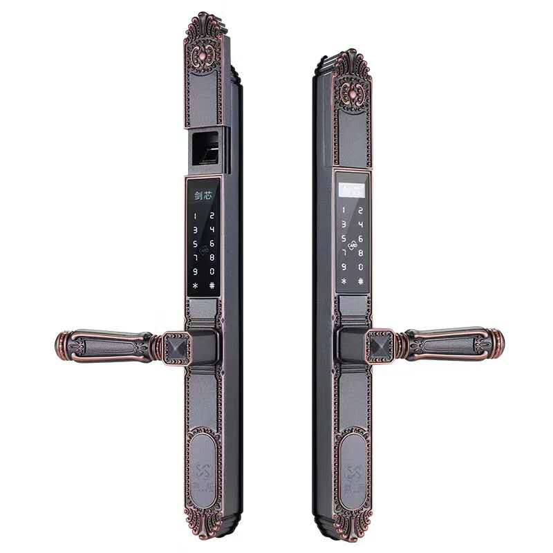 Double Face Fingerprint Password Courtyard Smart Lock