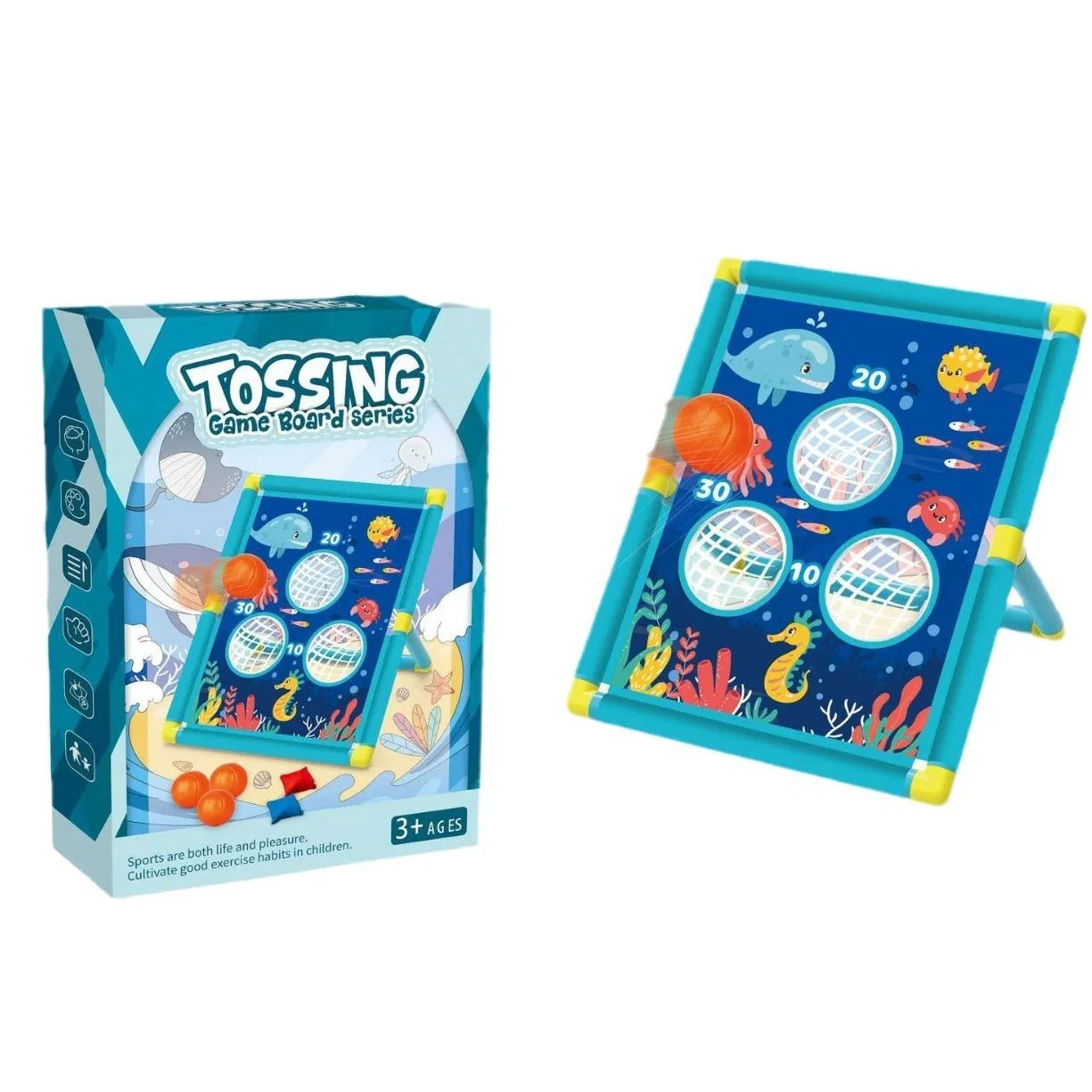 Outdoor & Indoor Interactive Plastic Sandbag Throwing Folding Game Toy for Kids & Family Educational Montessori Sports Wholesale Gift