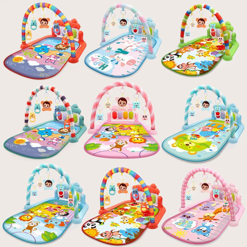 Soft Plastic Multifunctional Crawling Play Mat - Age 3-9 Months Foot-Operated Piano Educational Toy, Infant Sensory Development Gift