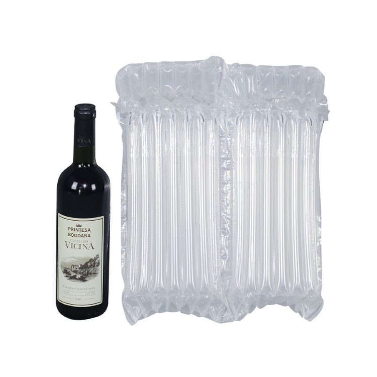 Shockproof Plastic Inflatable Air Column Bubble Cushion Wrap for Wine Bottle Protection