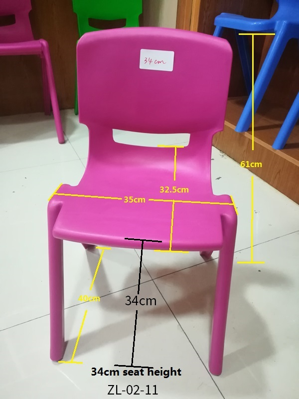 Comfortable Student Chair for Home and School, Injection Molded Plastic Design