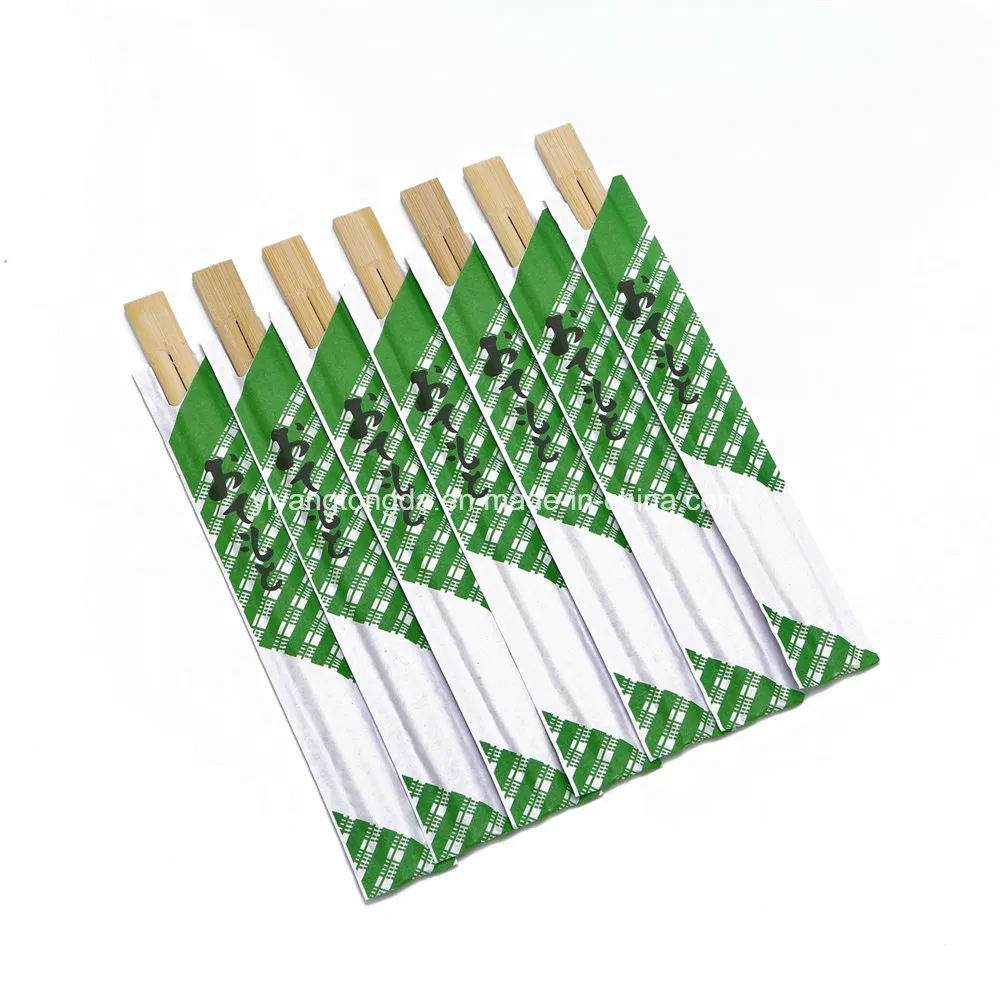 Natural Bamboo Chopsticks with Semi Paper Wrapped