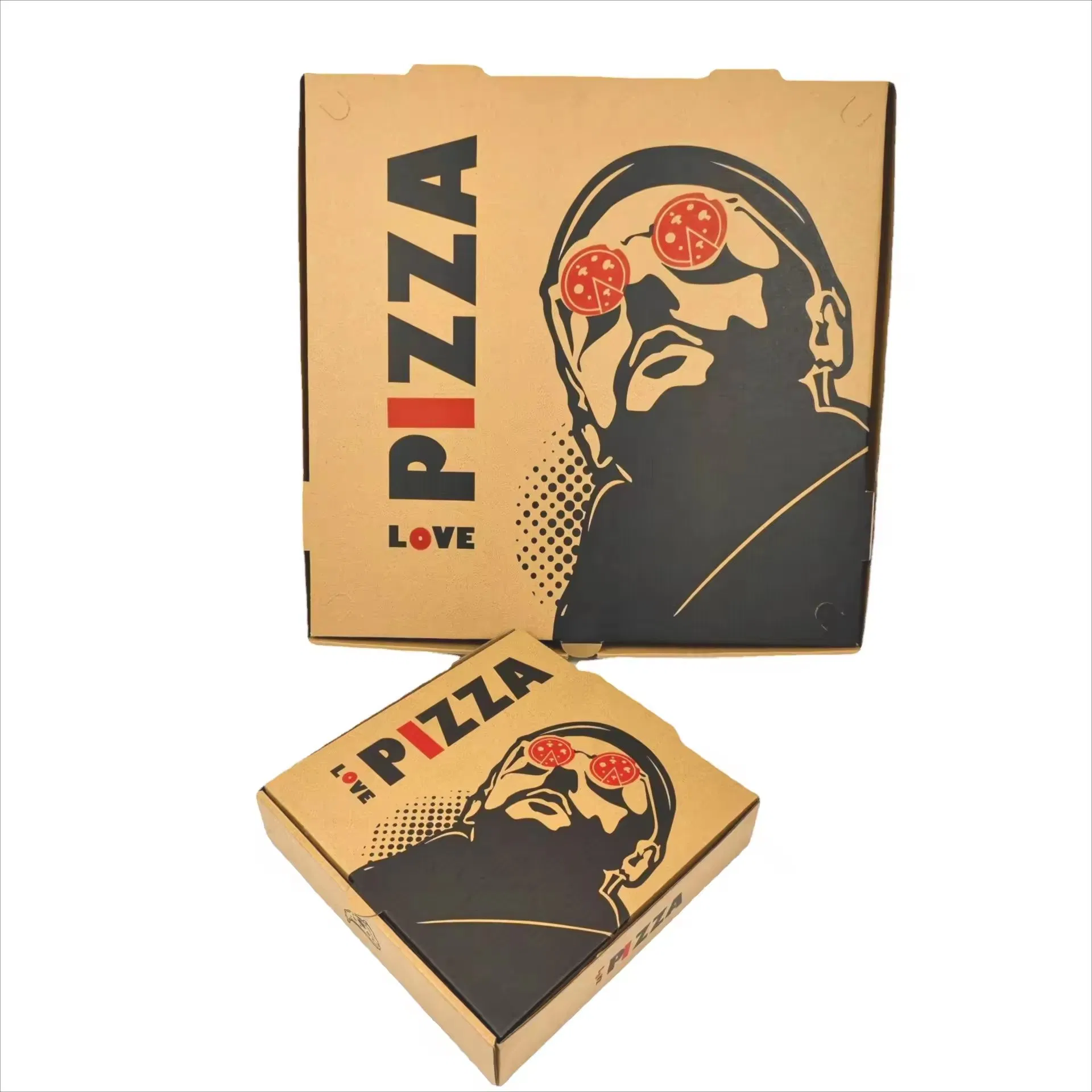 Prime Quality Package Supplier Kraft Boxes Cardboard Packaging Pizza Box Food Square Corrugated Three Layers Accept
