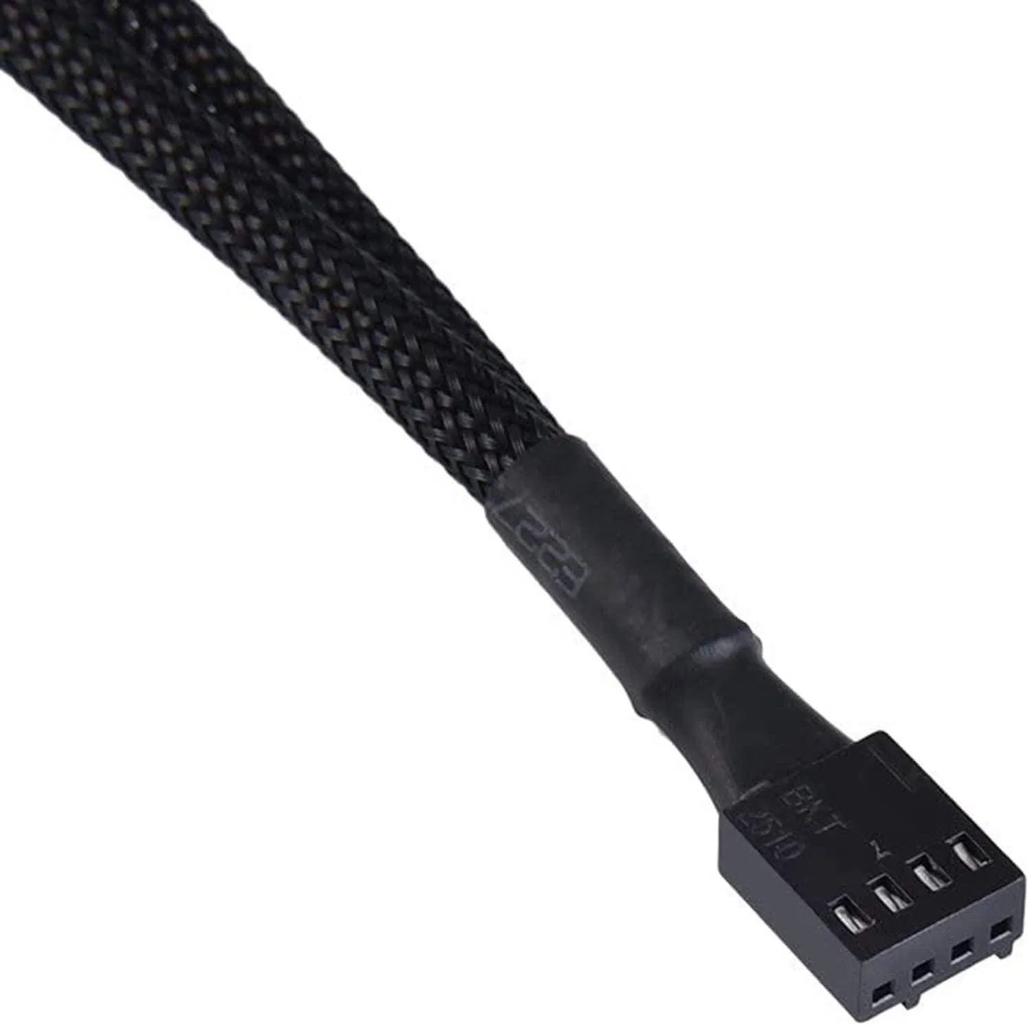 Black Sleeved Braided Fan Splitter Cable Y Splitter 1 to 2 Converter for Computer PC Fans Electronic Power Cable