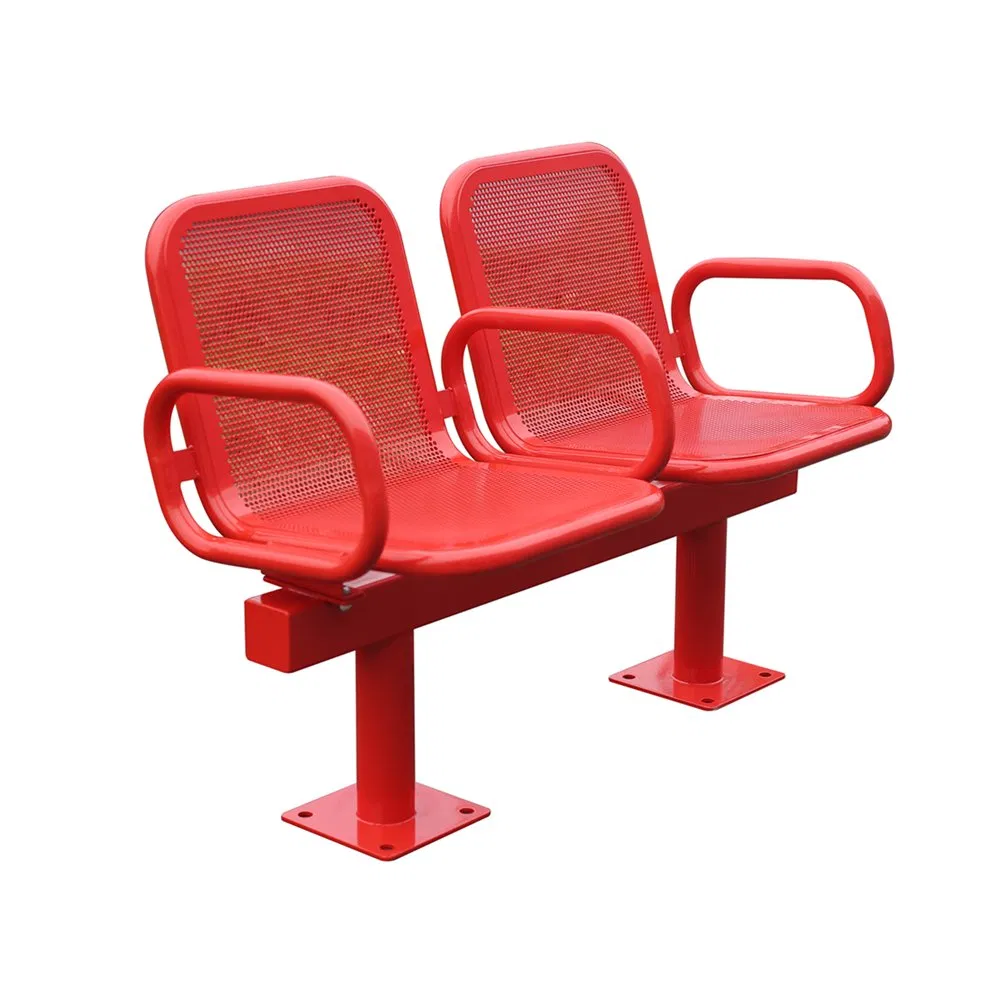 Customize Outdoor Park Two Seater 2 Seater Metal Garden Waiting Bench Chair