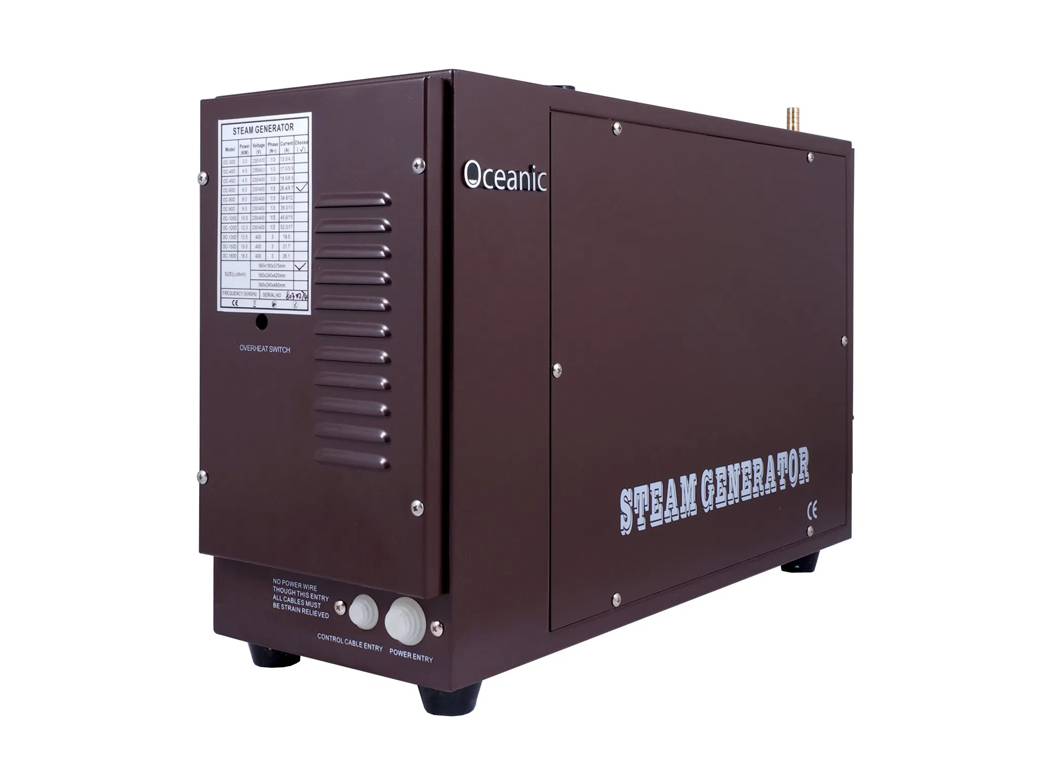 Oceanic Auto-Descaling 9kw Commercial Use Electrical SPA Steamer