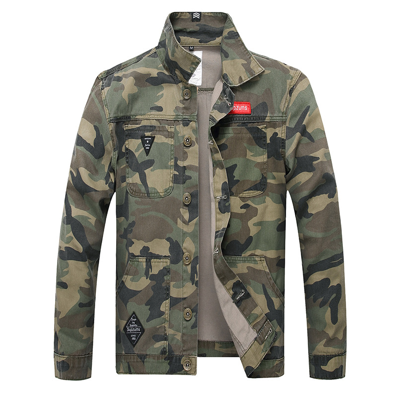 New Design Spring Jeans Jacket Coat Wholesale High Quality Camouflage Suit Jacket