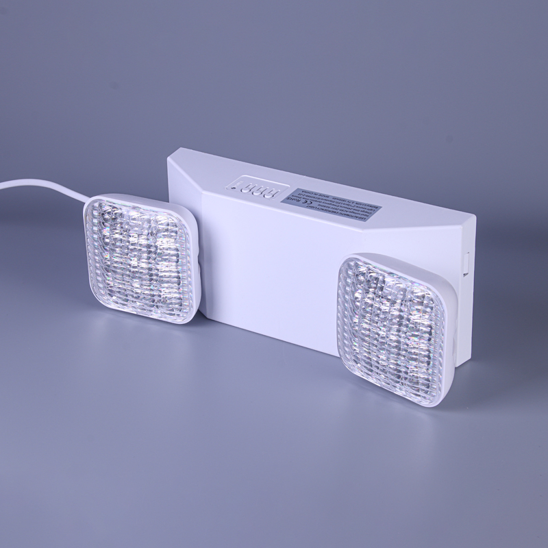 Automatic Rechargeable 3 Hours Lithium Battery Backup Wall Mounted Fire Dual Heads Twin Spot Emergency LED Light