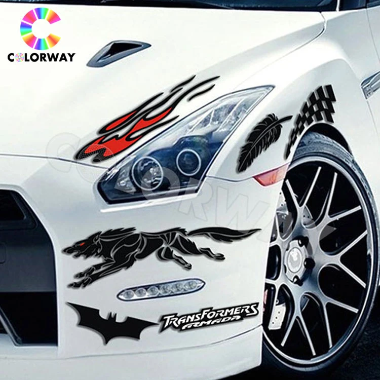 Weatherproof UV Resistant Waterproof 3m Strong Adhesive Reflective Fluorescent Silk Screen Print Custom Die Cut Bumper Static Window PVC Vinyl Car Label Sticker