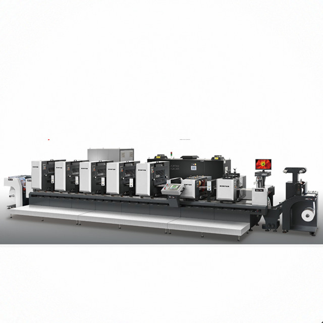 Ztj-330 Zonten Roll Feeding 5 Color Sticker Label Offset Printer with Die Cut Cold Foil Hot Foil Silk Screen