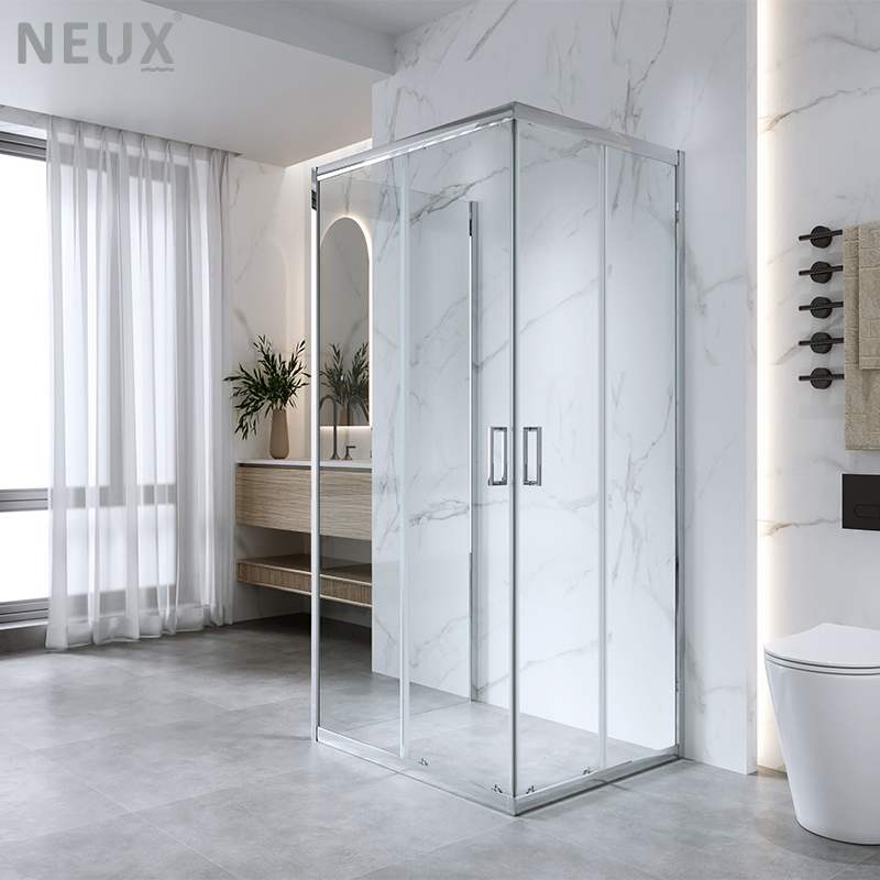 Hot Selling Factory Price Bathroom 3-Sided Tempered Glass Sliding Shower Enclosure Shower Box Room