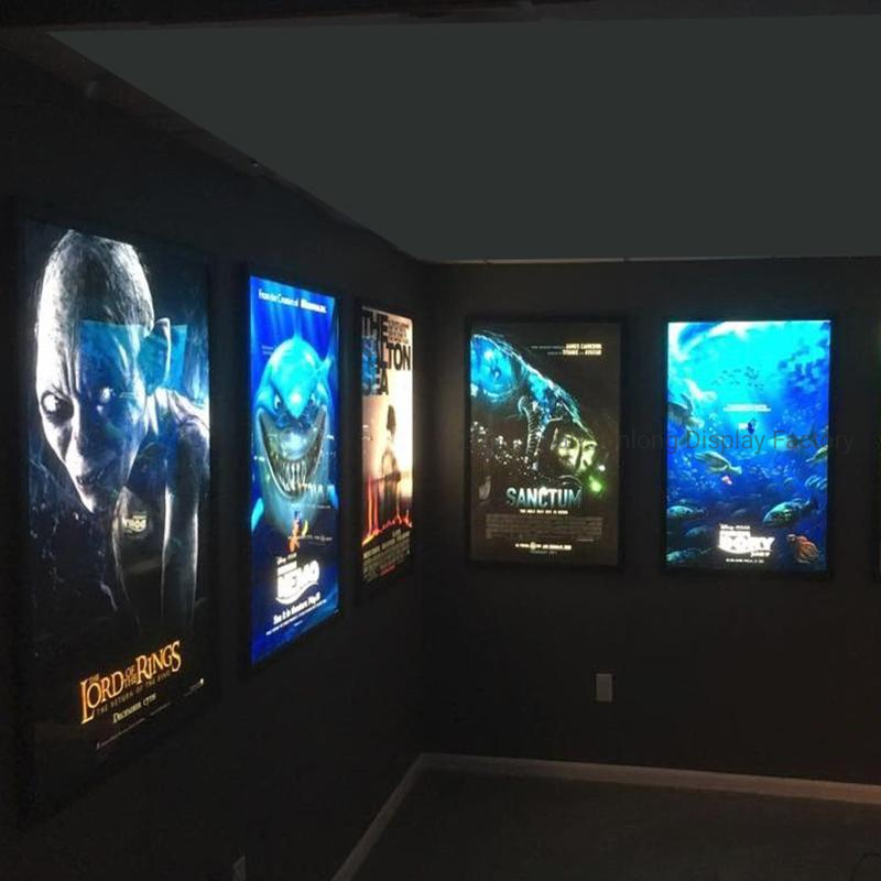Slim Snap Aluminum Backlit Poster Frame LED Lighting Sign Movie Light Box