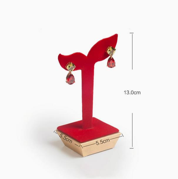 Red Velvet New Design Acrylic Display for Jewellery Jewelry Earring Ring Collection