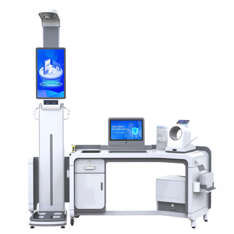 Sh-T20 Touchscreen Health Kiosk for Corporate Employees with 50+ Body Indicators