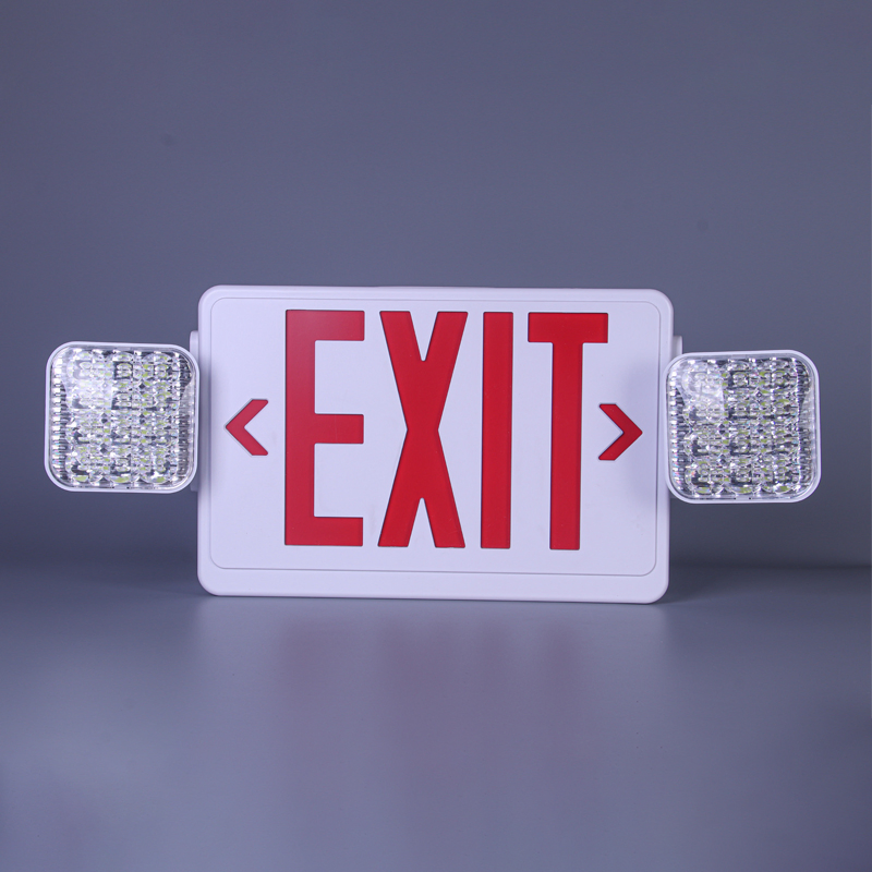 2*3W White Twin Spot Emergency Light 3-Hours Backup ABS Housing SMD LED Source Wall Mount Exit Sign Light