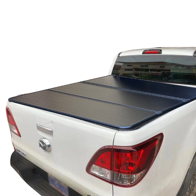 Zolionwil Truck Bed Retractable Lid Roller Tri-Folding Hand Manual Pick up Tonneau Cover for Chevrolet Silverado 5.8FT