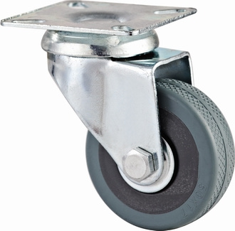 07 Medium-Light Duty Grey Rubber Caster