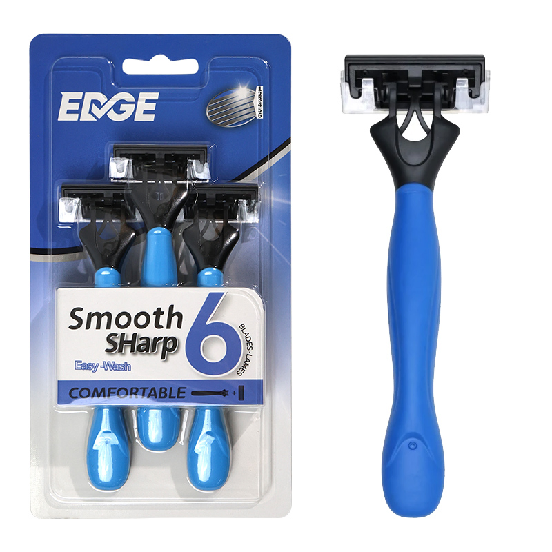 3PCS/Pack 6 Men Razor Blade Manual Razor for Men Smooth Close Shave Wholesale
