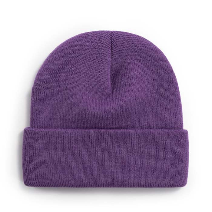 Unisex Custom Long Ribbed Beanie Hats Wholesale Plain Cuffed Knitted Beanie