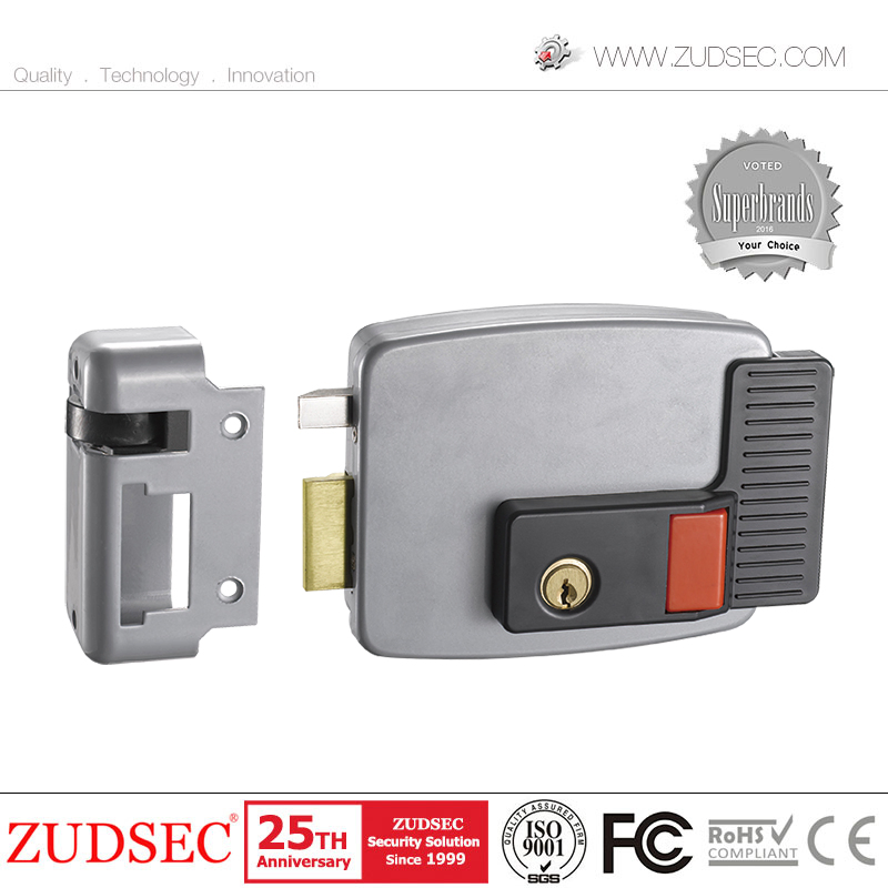 Factory Price European Hot Selling Electric Rim Lock with Push Button/Keys