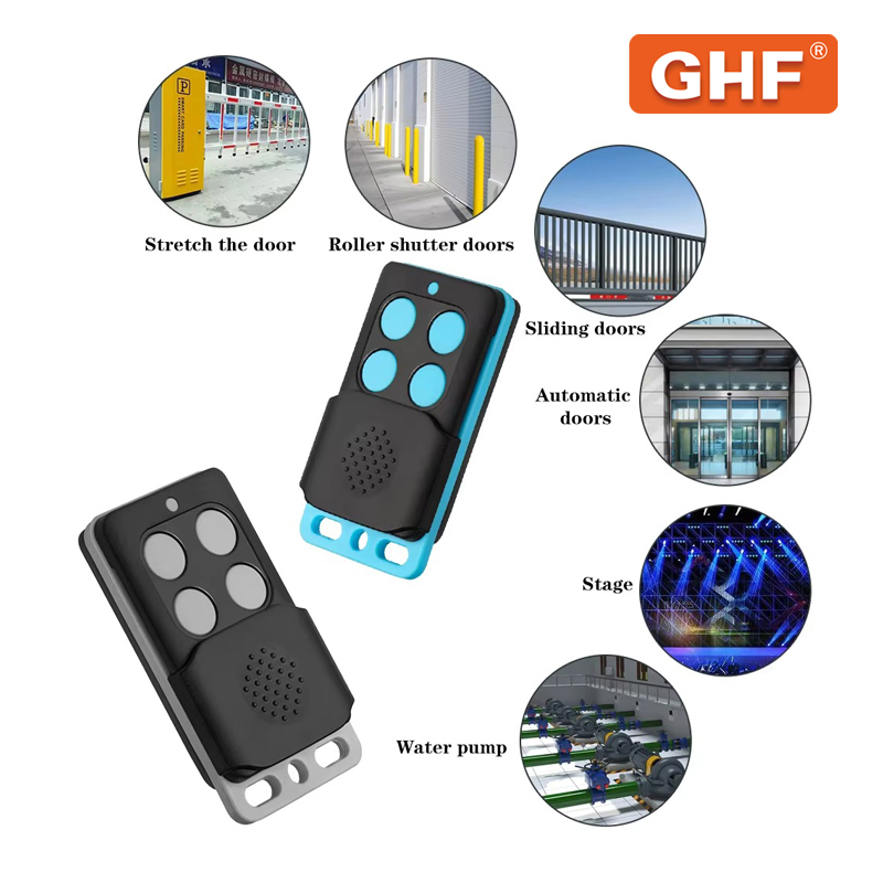 Portable 433MHz 315MHz RF Remote Control with Sliding Protective Cover for Garage Doors and Vehicle Security Systems 100m Range