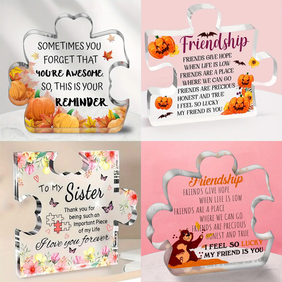 Happy Halloween, Send Friends, Friendship Acrylic Plaque Logo Holiday Decoration Home Decoration, Gift Room Decoration
