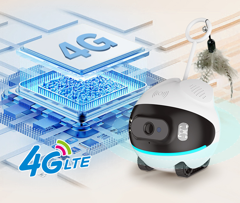 High-Definition Indoor Mobile Robot Camera Cat/Dog Monitoring Smart Plastic Remote Control Foreign Mobile Phone Order One-Click, Environmental Protection