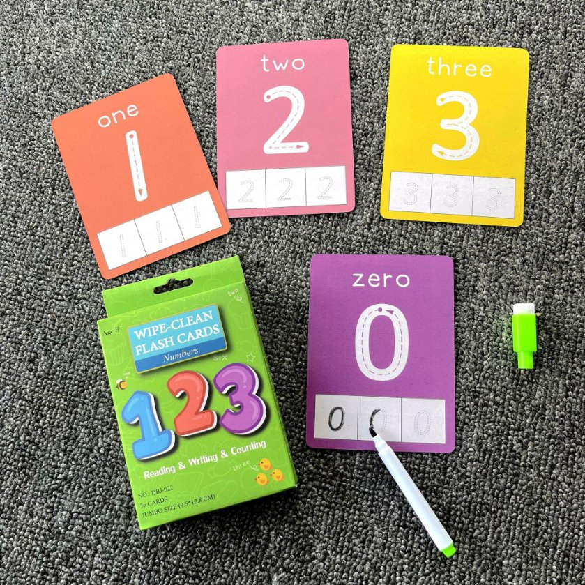 Factory New Design Quality Children Study Card Writable Learning English Flash Cards