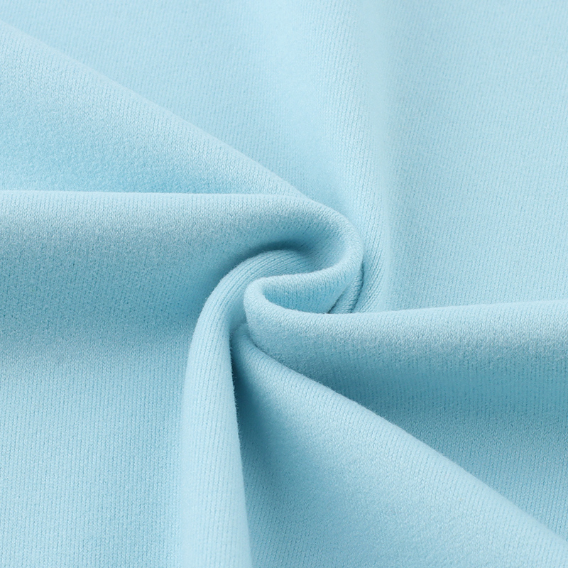 Luxurious Solid Polyester Spandex Fleece Velvet Fabric for Fashion