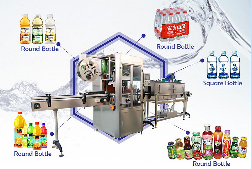 Full Automatic Pet Plastic Water Sleeve Labeling Machine150bph-500pph