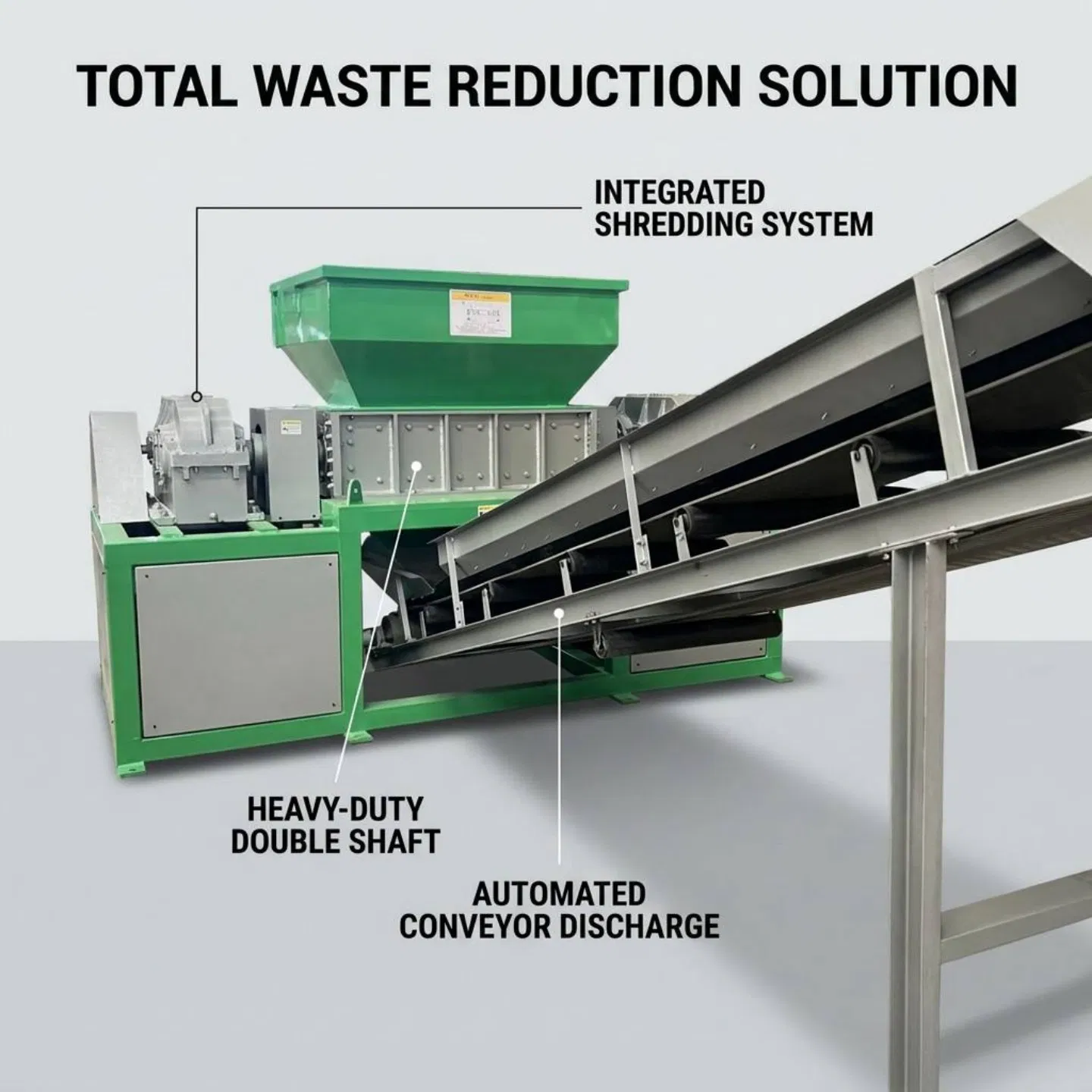 Scrap Metal Double Shaft Shredder Low Speed Large Torque Shredding Equipment