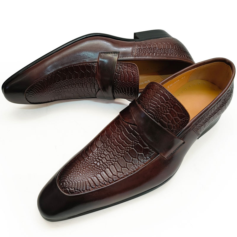 Fashion Men Shoestop Leather Handmade Wedding Party Business Casual Formal Shoes