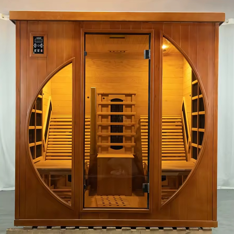 Premium Hemlock Infrared Sauna Cabin with Relaxing Recliners
