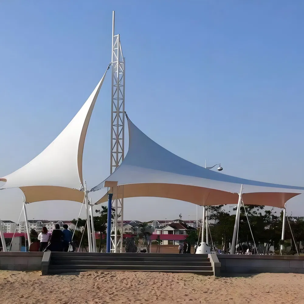 China Supplier Modern Design PTFE/PVC Membrane Structure Landscape Shelter