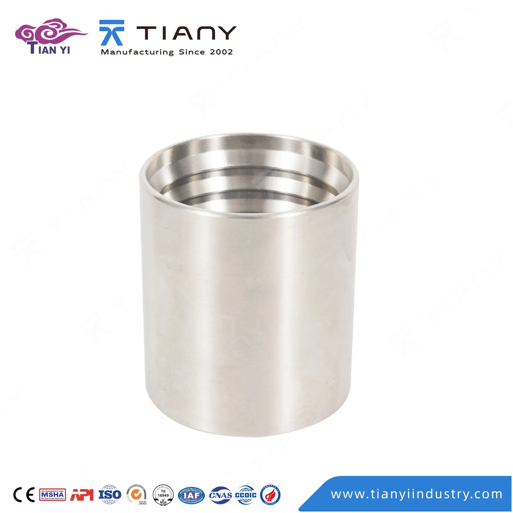 Hydraulic Accessory 00210 Ferrule Sleeve Carbon Steel Zinc Plated Standard SAE 100 R1at DIN20022 2 Wire Braided Hose