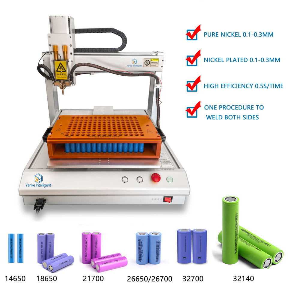 Lithium Battery Small Fully Automatic Single-Sided Spot Welding Machine Cylindrical Battery Welding Equipment Used for Battery Pack Assembly