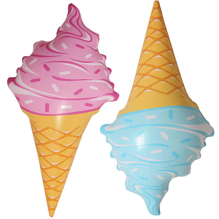 Ice Cream Pool Float - Large Inflatable Swim Ring for Kids & Adults