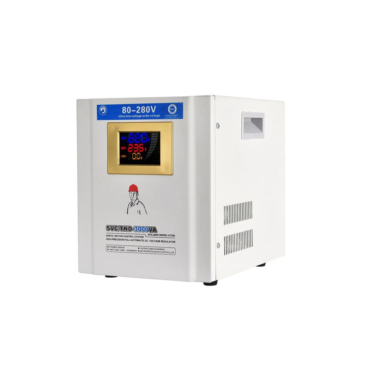 Vertical Servo Motor Type Voltage Regulator 220V Digital Automatic Voltage Stabilizer