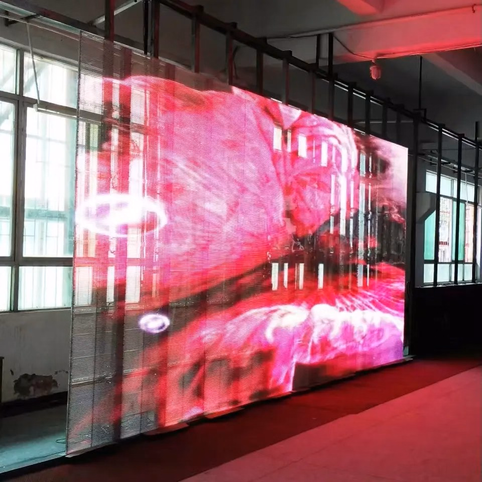 LED Display P7.81 Transparent Brightness Indoor Full Color Customize Video Wall