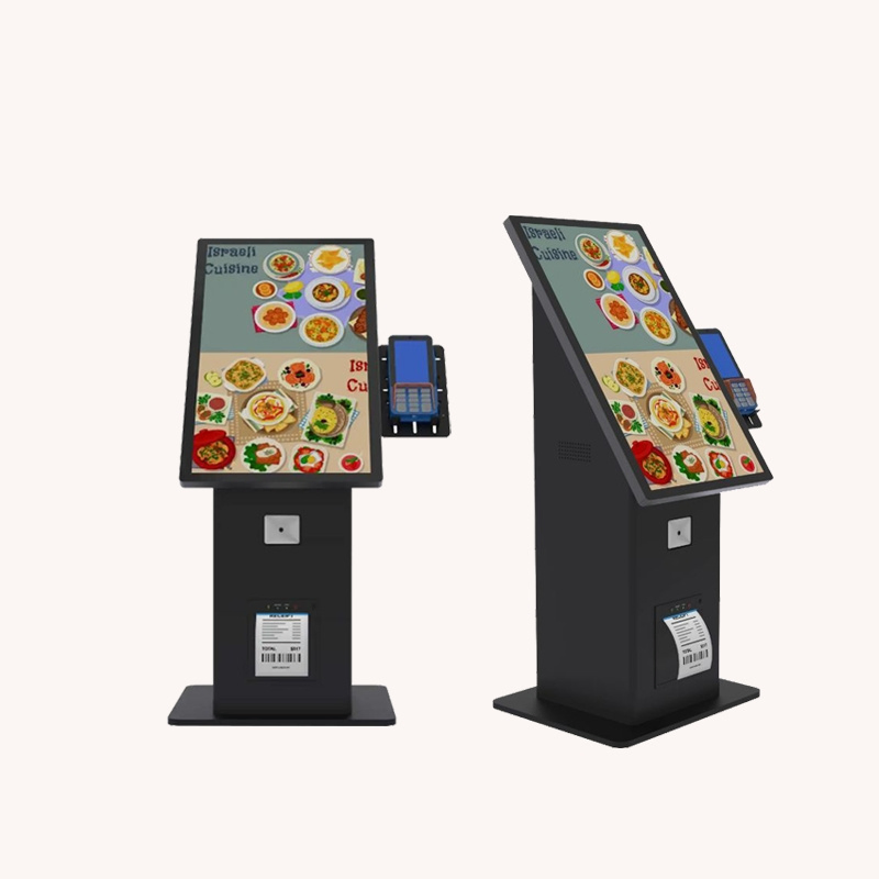 Desktop Self Ordering Kiosk with Thermal Printer Qr Scanner for Cafe Catering Shop