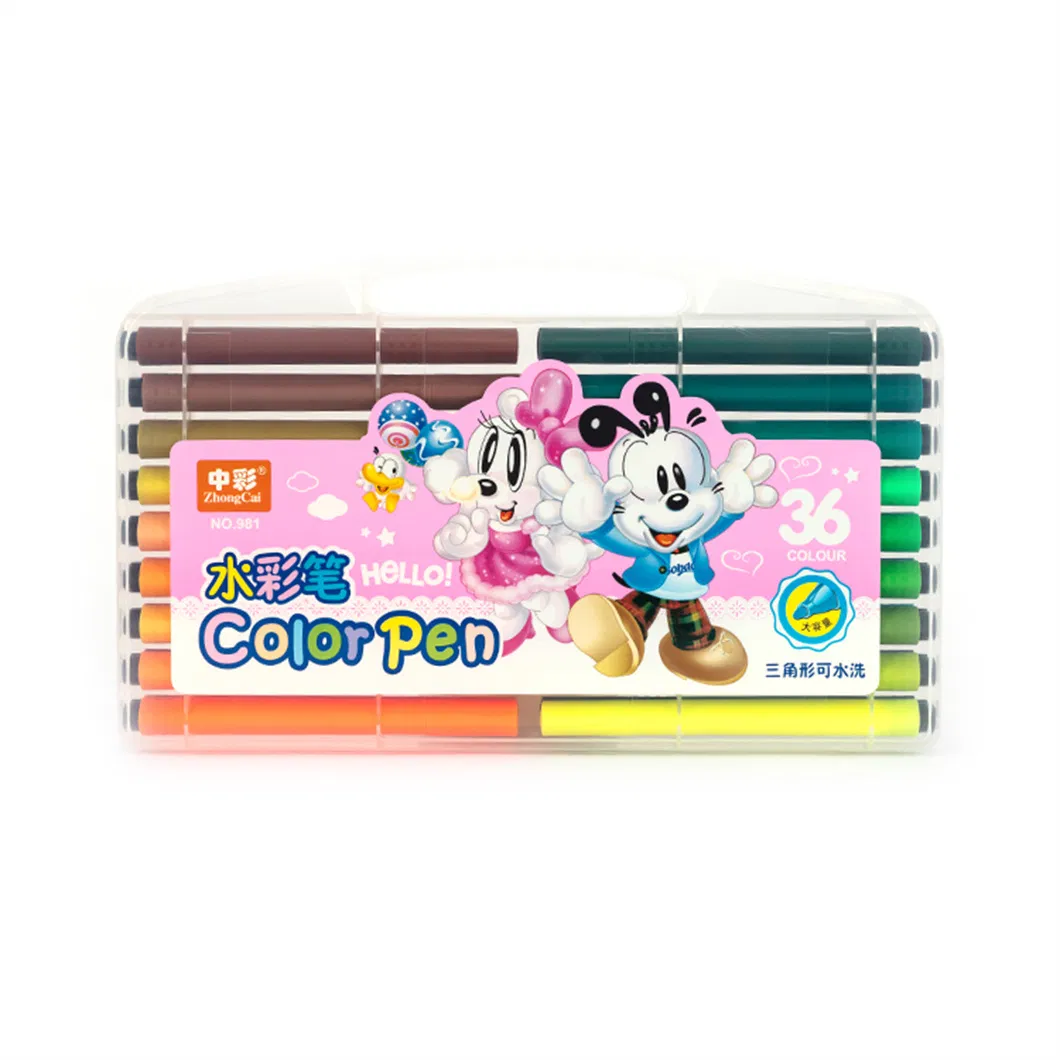 Plastic Box Packing Custom Drawing Graffiti Water Color Marker Pen Set