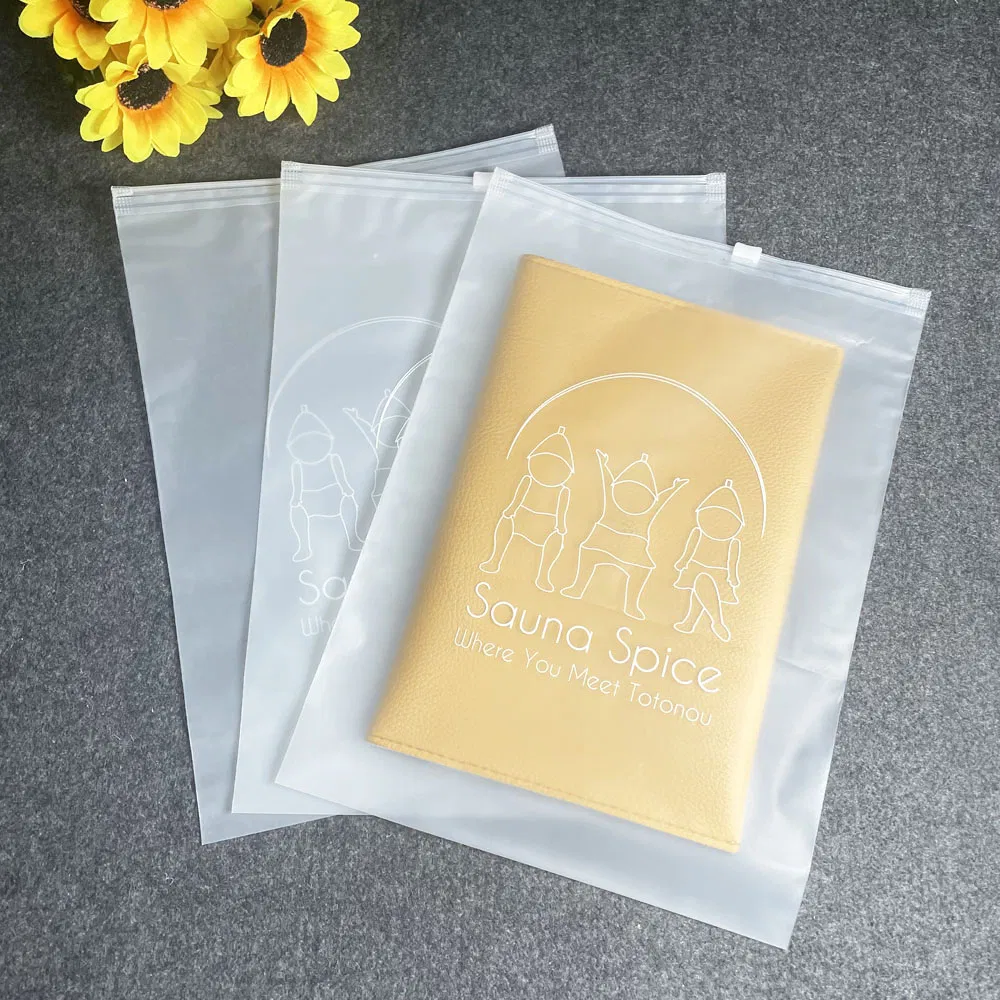 Custom Matte Ziplock Bags for Clothes Tshirt Reusable EVA Frosted Zipper Plastic Poly Bags for Swimwear Bikini Packaging